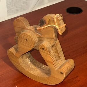 9”Wooden Countertop Rocking Horse